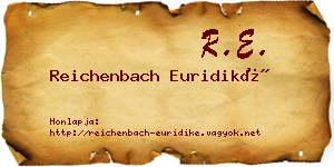 Reichenbach Euridiké névjegykártya